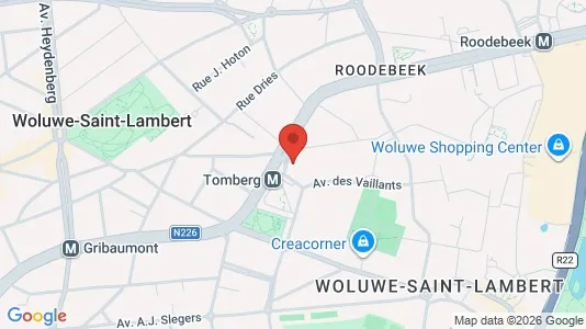 Apartments for rent i Brussels Sint-Lambrechts-Woluwe - kort over placeringen
