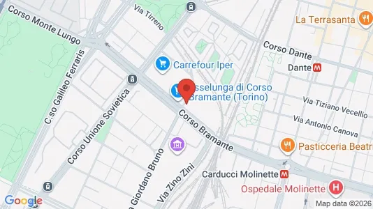 Apartments for rent i Turin - kort over placeringen