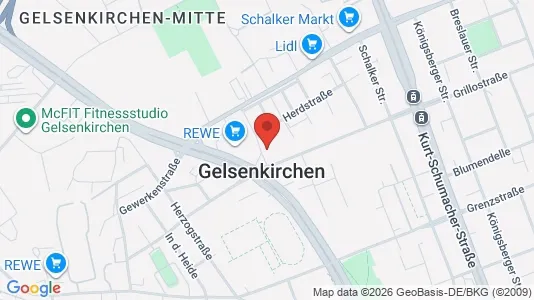 Apartments for rent i Gelsenkirchen - kort over placeringen