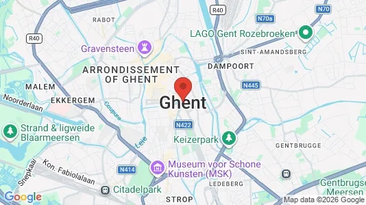 Rooms for rent i Stad Gent - kort over placeringen