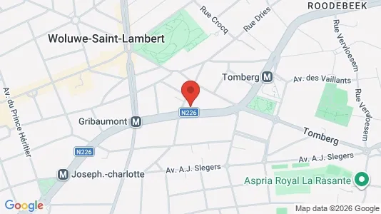 Apartments for rent i Brussels Sint-Lambrechts-Woluwe - kort over placeringen