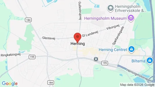 Apartments for rent i Herning - kort over placeringen