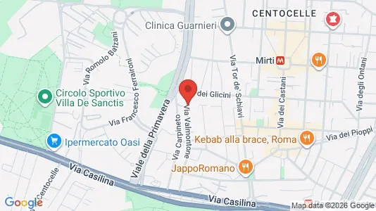 Apartments for rent i Roma Municipio V – Prenestino/Centocelle - kort over placeringen