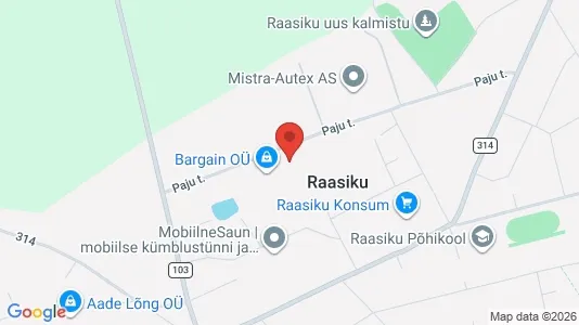 Apartments for rent i Raasiku - kort over placeringen