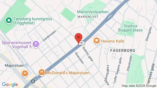 Rooms for rent i Oslo Frogner - kort over placeringen