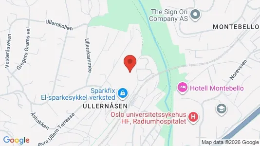 Apartments for rent i Oslo Ullern - kort over placeringen