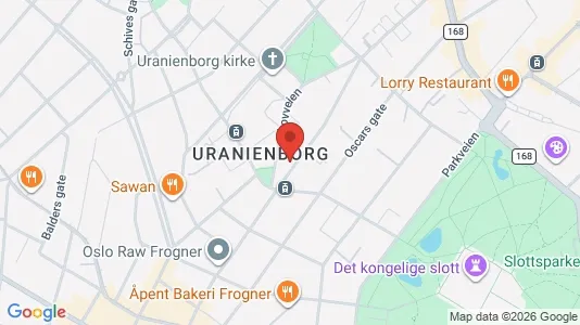 Rooms for rent i Oslo Frogner - kort over placeringen
