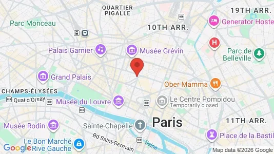 Apartments for rent i Paris 2ème arrondissement - Bourse - kort over placeringen