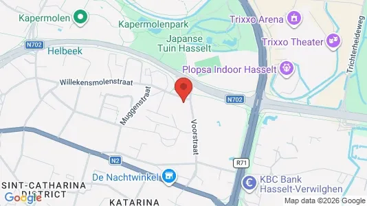 Apartments for rent i Hasselt - kort over placeringen