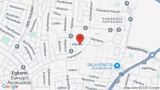 Apartments for rent i Nicosia Egkomi - kort over placeringen