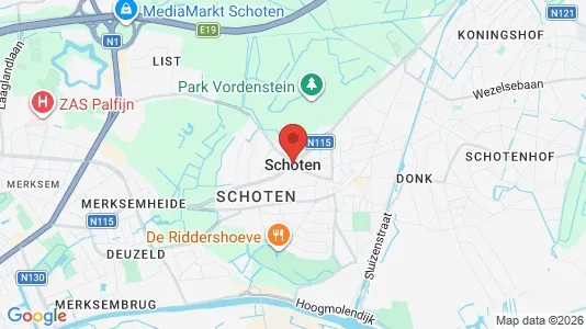Apartments for rent i Schoten - kort over placeringen