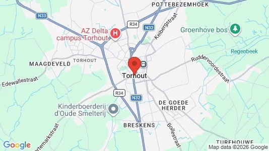 Apartments for rent i Torhout - kort over placeringen