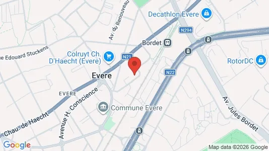 Apartments for rent i Brussels Evere - kort over placeringen