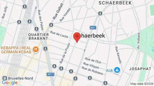 Apartments for rent i Brussels Schaarbeek - kort over placeringen