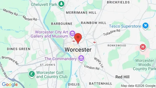 Apartments for rent i Worcester - Worcestershire - kort over placeringen