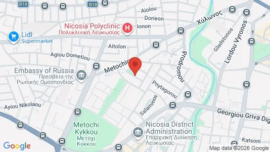 Apartments for rent i Nicosia Egkomi - kort over placeringen