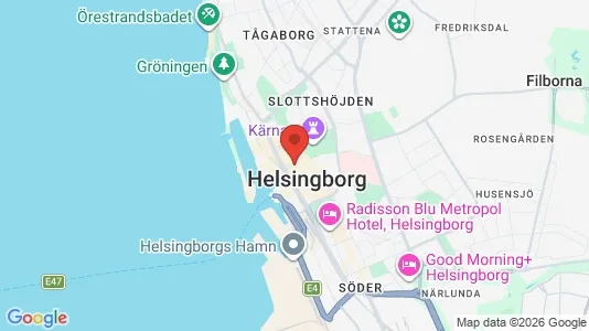 Rooms for rent i Helsingborg - kort over placeringen