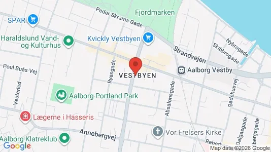 Apartments for rent i Aalborg Center - kort over placeringen