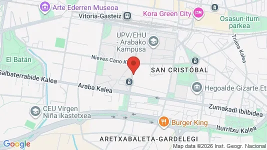Apartments for rent i Vitoria-Gasteiz - kort over placeringen