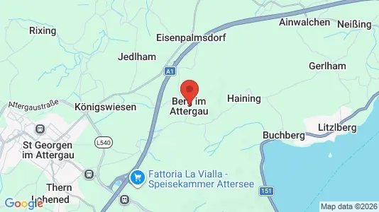 Apartments for rent i Berg im Attergau - kort over placeringen