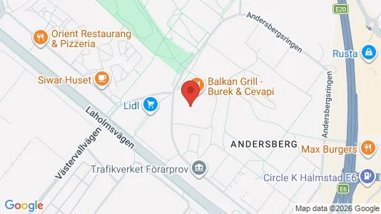 Apartments for rent i Halmstad - kort over placeringen