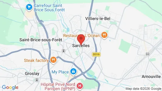 Houses for rent i Sarcelles - kort over placeringen