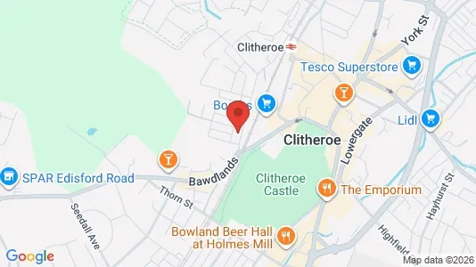 Rooms for rent i Clitheroe - Lancashire - kort over placeringen