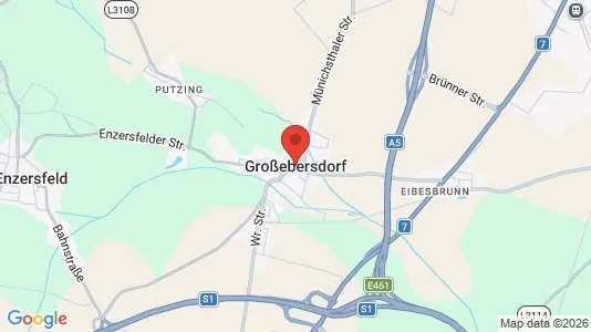 Apartments for rent i Großebersdorf - kort over placeringen