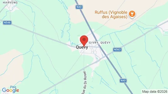 Rooms for rent i Quévy - kort over placeringen