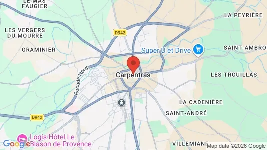 Houses for rent i Carpentras - kort over placeringen