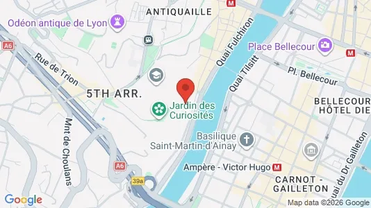 Apartments for rent i Lyon - kort over placeringen