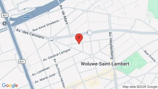 Apartments for rent i Brussels Sint-Lambrechts-Woluwe - kort over placeringen