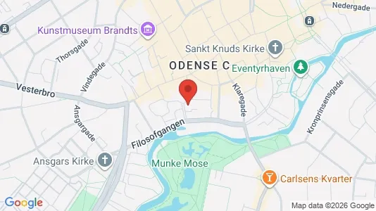 Apartments for rent i Odense C - kort over placeringen