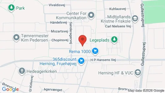 Apartments for rent i Herning - kort over placeringen