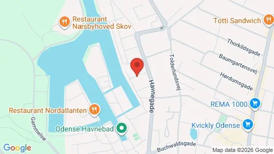 Apartments for rent i Odense C - kort over placeringen