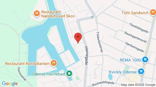 Apartments for rent i Odense C - kort over placeringen