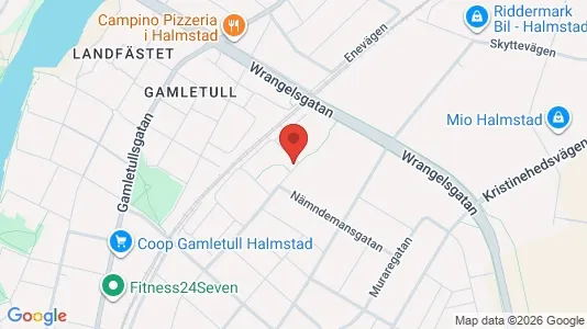 Apartments for rent i Halmstad - kort over placeringen