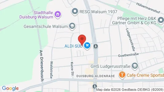 Apartments for rent i Duisburg - kort over placeringen