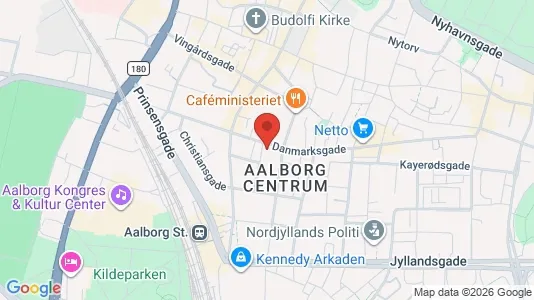 Apartments for rent i Aalborg Center - kort over placeringen