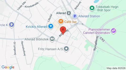 Apartments for rent i Allerød - kort over placeringen