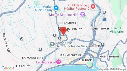 Houses for rent i Nice - kort over placeringen
