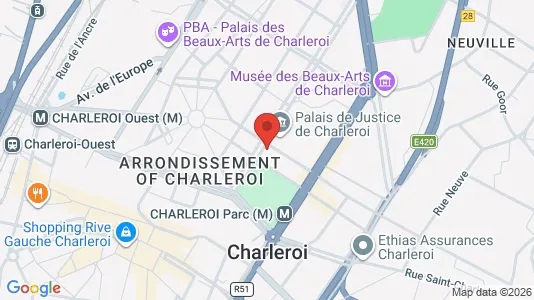 Apartments for rent i Charleroi - kort over placeringen