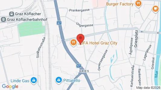 Apartments for rent i Graz - kort over placeringen