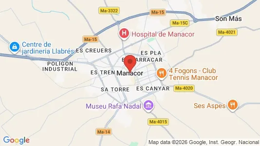Houses for rent i Manacor - kort over placeringen
