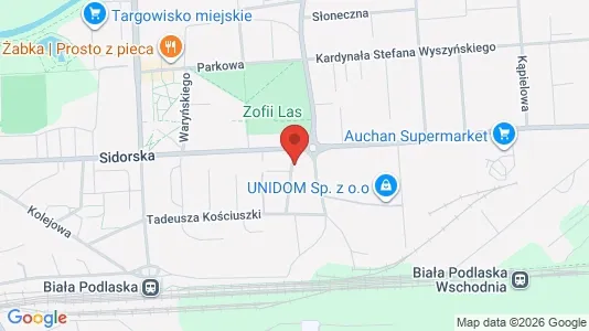 Apartments for rent i Biała Podlaska - kort over placeringen