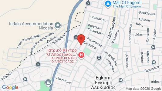 Apartments for rent i Nicosia Egkomi - kort over placeringen