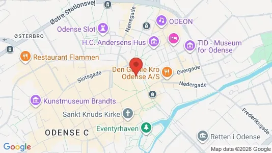 Apartments for rent i Odense C - kort over placeringen