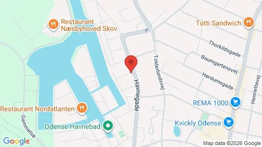 Apartments for rent i Odense C - kort over placeringen