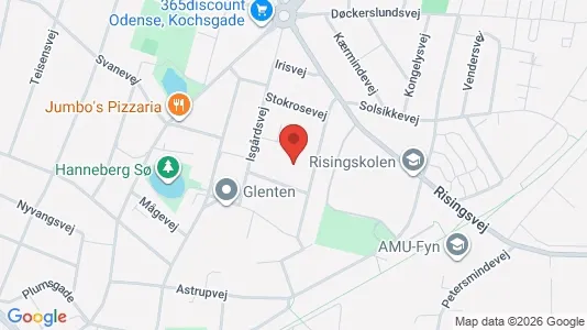 Apartments for rent i Odense C - kort over placeringen