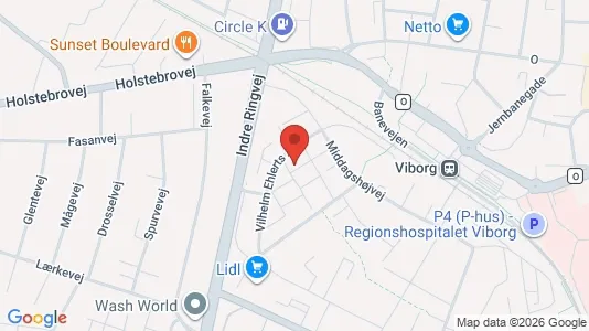 Apartments for rent i Viborg - kort over placeringen